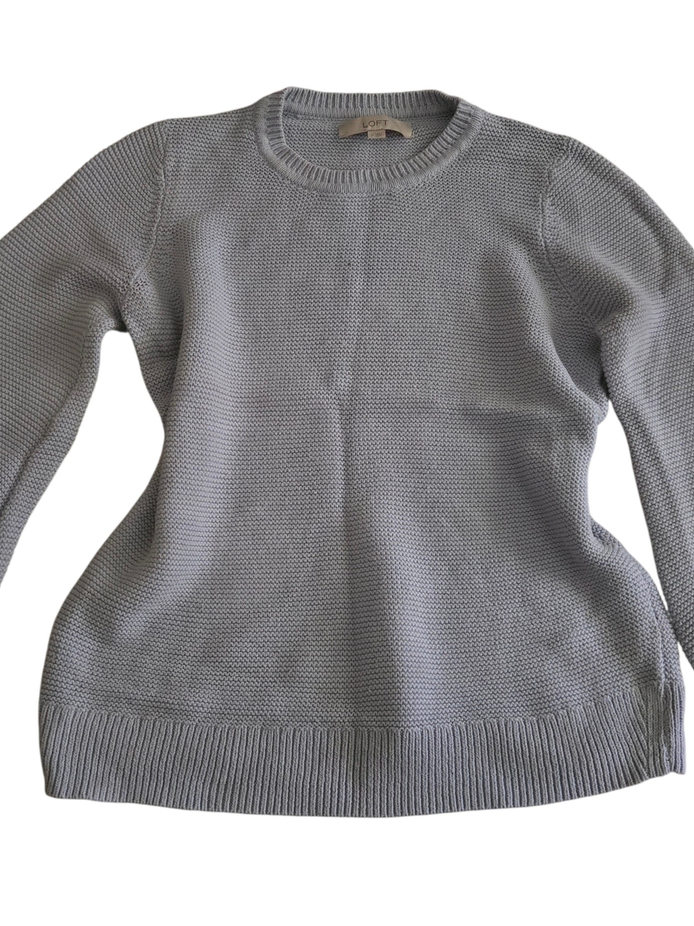 LOFT Light Gray Crewneck Sweater
